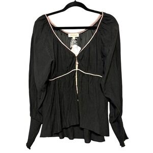 NWT Dark Coquette‎ Babydoll Top Women Size Large Whimsigoth Romantic Soft Grunge